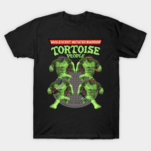 Adolescent Mutated Warrior Tortoise People - Off Brand Knock Off Parody Funny Comic Characters T-Shirt